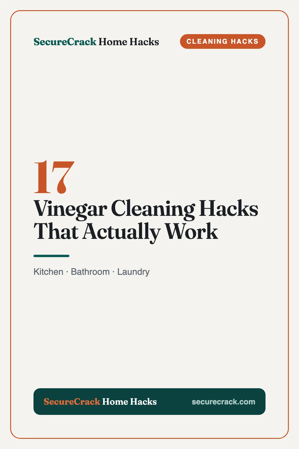 17 Vinegar Cleaning Hacks That Actually Work — SecureCrack Home Hacks